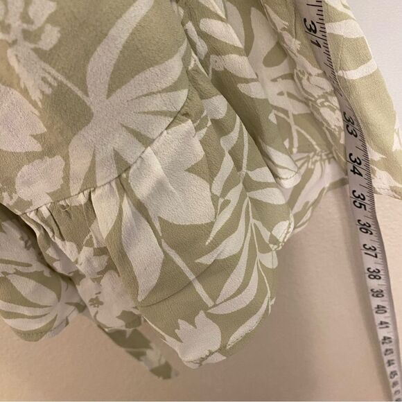 Billabong honeydew wrap dress sage green romantic ruffle beach fairycore S/8 - Picture 12 of 12